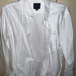 A white American Eagle button down shirt